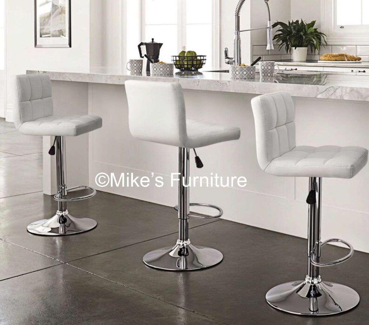  New Adjustable Bar Stools, barstools, barstool, bar stool, Sillas, Dining Chairs, chair, chairs, cadeiras (4 Colors: Black, White, Gray, Red)