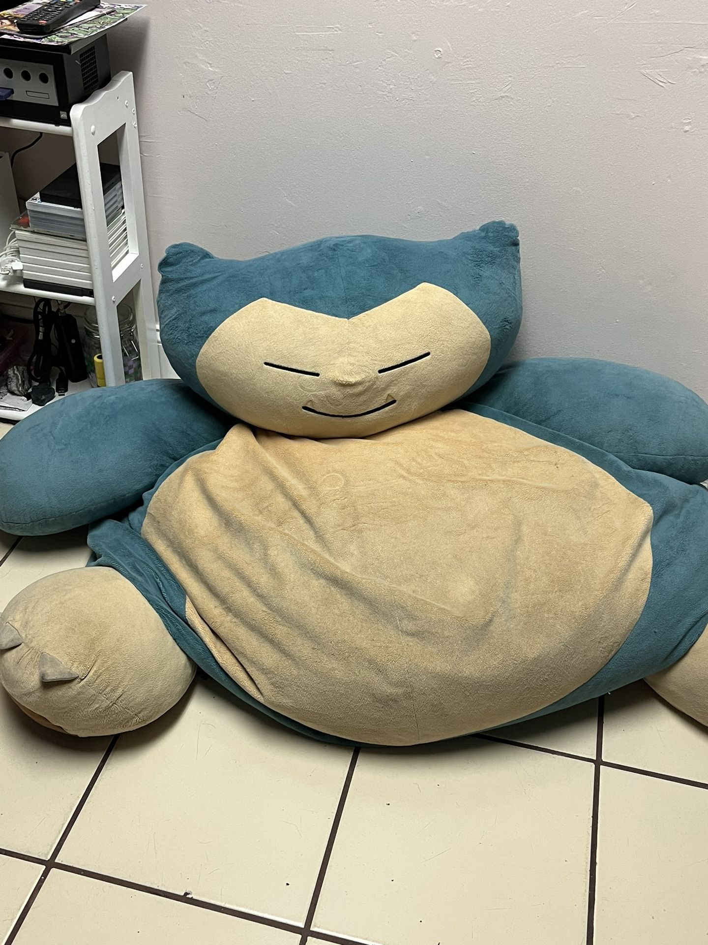 Pokemon Snorlax Bean Bag GIANT XL Plush Chair Gamestop officially licensed