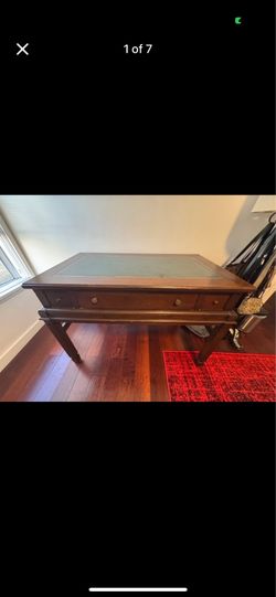 French Import Leather Top Writing Desk