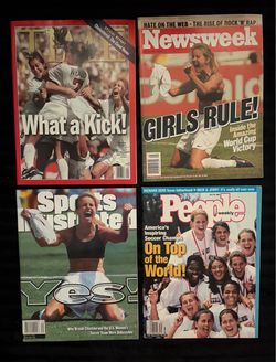 Lot of 4 1999 Women’s FIFA World Cup Champions Magazine Covers