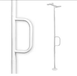 Stander Wonder Pole Lite, Adjustable 84 in. to 108 in. Curved Grab Bar, Tension Mounted Floor to Ceiling Transfer Pole