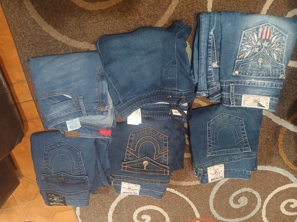 Ladies Jeans ,Guess ,True Religion ,Miss Me Size 29 31 Or32
