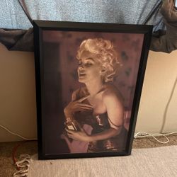 Marylin Monroe Photo Canvas Framed