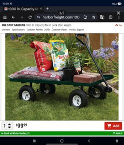 Brand New Put Together Garden Cart.   ( 1100  Pounds) (New)