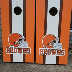 Cornhole Boards/ Browns/7- Bags Included @ $20 extra