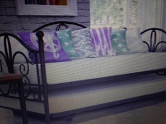 Free Day Bed with Plush King or Queen Mattress Set