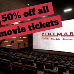 All Movie Tickets 50 % Off