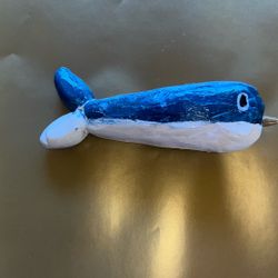 Handmade Clay Narwhal/fish Pen 
