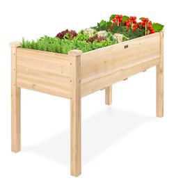Raised Garden Bed Wooden Planter Box 48x24 Outdoor Patio Garden