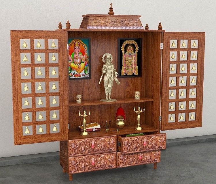 Old dresser into puja ghar