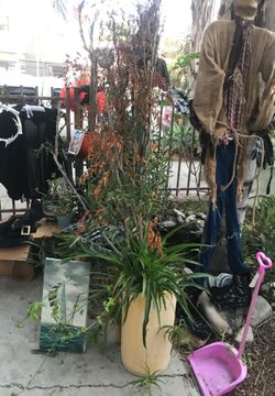 Yellow ceramic planter