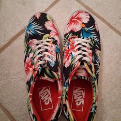 Women's Size 8- Floral Print Vans