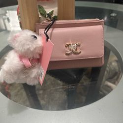 Juicy Couture Pink Wallet with Keychain