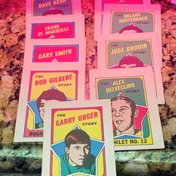 LOT OF 9 1971 OPC O-Pee-Chee Hockey Booklets KEON GILBERT ETC