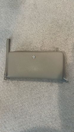 Tory Burch Saffiano Leather Zip-Around Wristlet Wallet