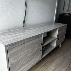 Gray TV Stand – Fits TVs up to 65”
