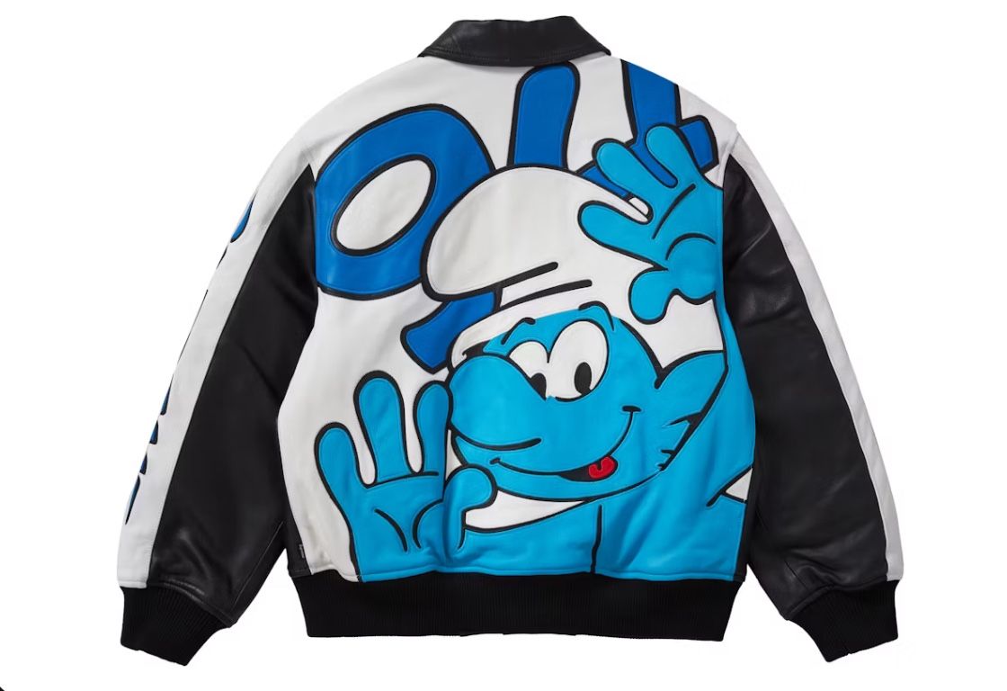 Supreme Smurf Leather Jacket Price Is Negotiable