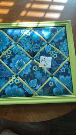Padded Bulletin Board. Floral