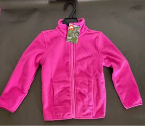 Ozark Trail Kids Pink Microfleece Zip Jacket XS 4-5