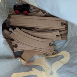 Wooden Toy Train Set