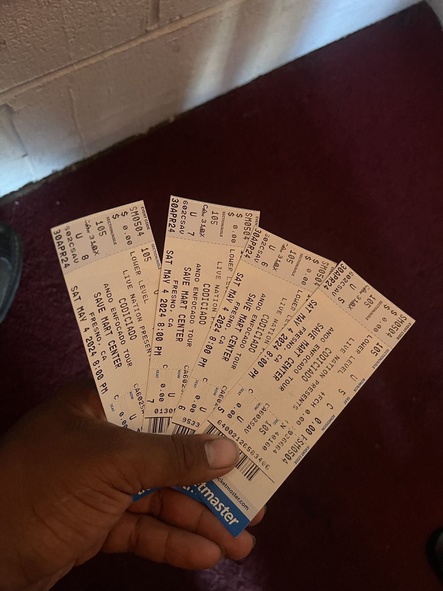 4 Codiciado Tickets