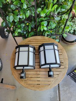 Outdoor Lighting Wall Sconces with Motion Sensor – Set of 2