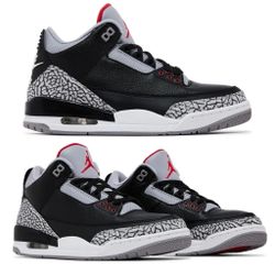 Air Jordan 3 Retro OG Black/Cement 2018 (Size 9.5)