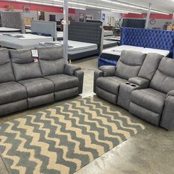 All New Reclining Sofa And Love Seat Combo On Sale Now!!