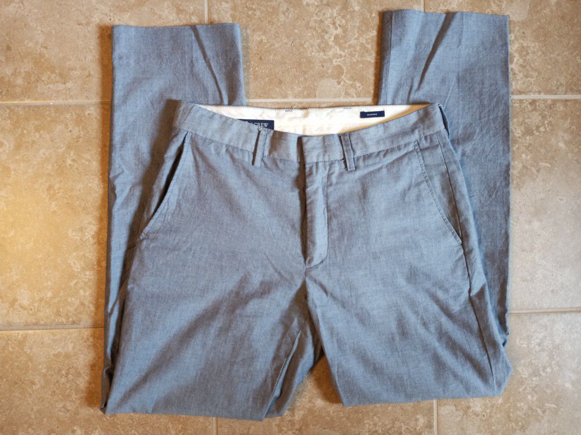 J.Crew Mens Bedford Cotton Linen Dress Pants 31/32