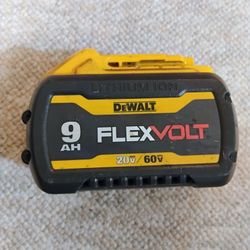 DeWalt 9 AH Flex Volt 20/60v Battery