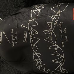 Sprayground Backpack – Black Graphic Design (Used)