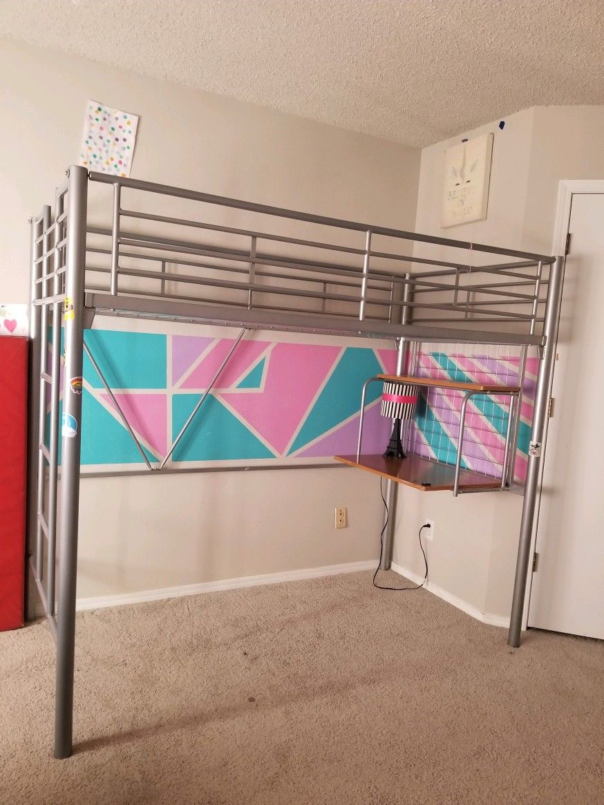 IKEA LOFT BED WITH DESK - Twin Size