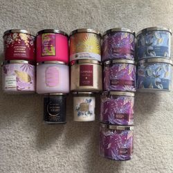 Bath And body works 3 Wick/1 Wick candles