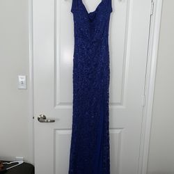 royal blue formal/ prom dress