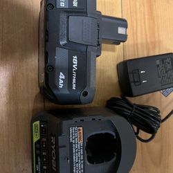 New Ryobi 4ah Battery With Charger 