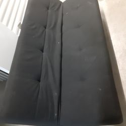 Futon Black Cloth Like New Comfortable Bed
