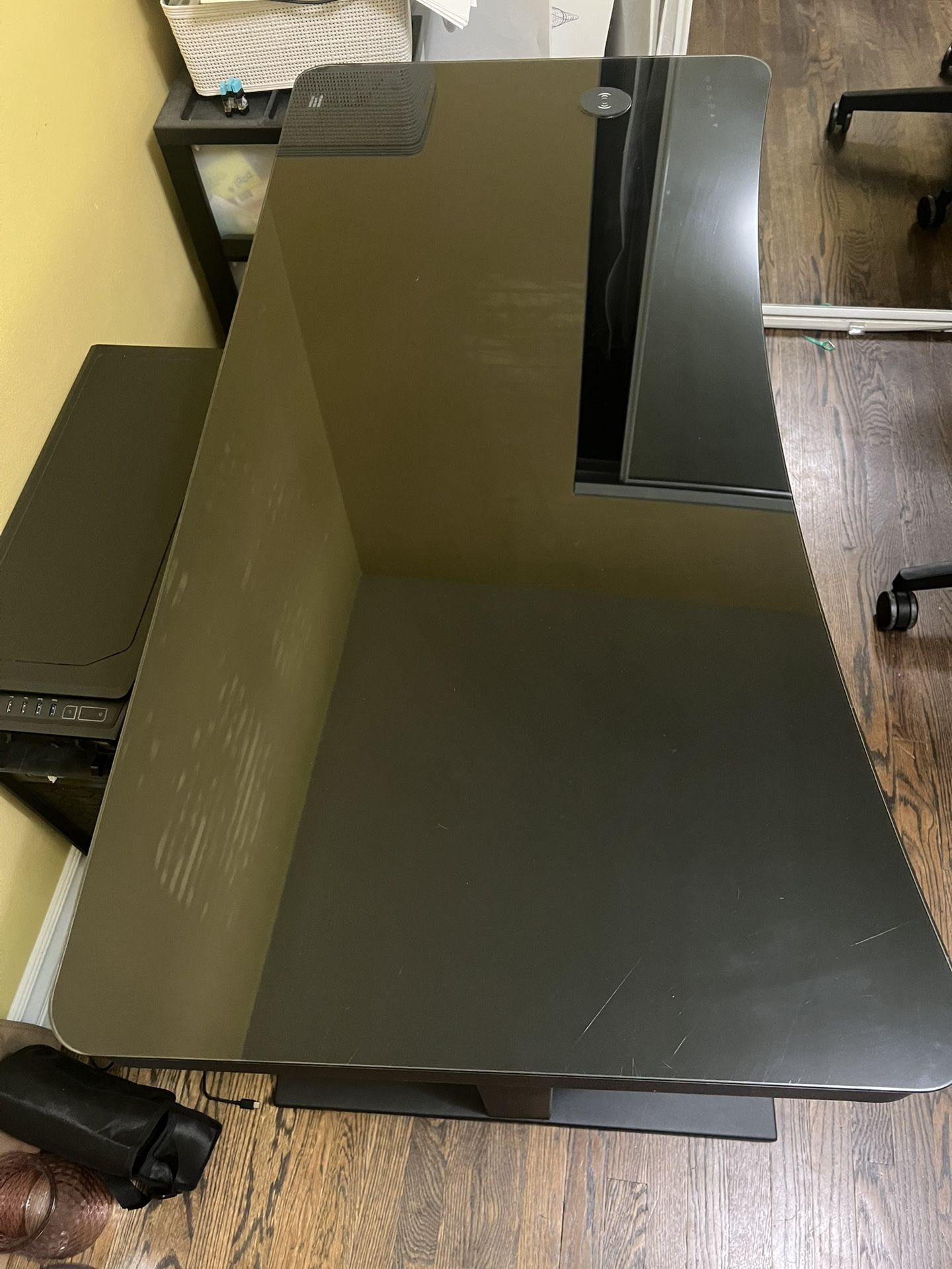 Adjustable Glass Top Table