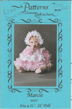 Patterns by Connie Lee Finchum P2257 ~ Marcie ~ 21-22" Doll ~ Uncut