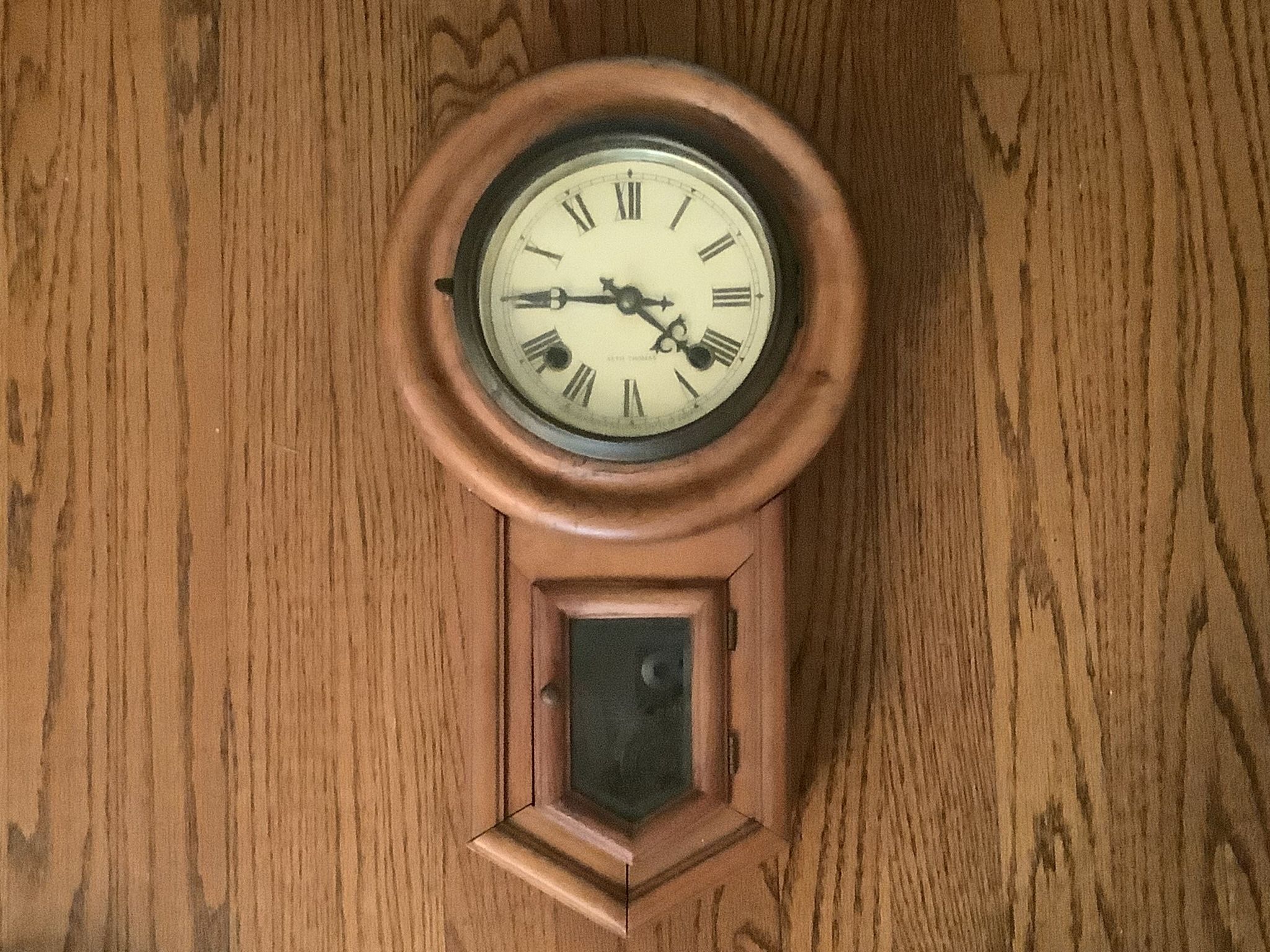 Wall Clock Running Hand Wind ! $35