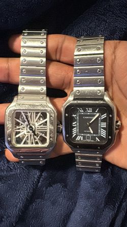 Cartier Santos Stainless Steel Watches – Set of 2watch