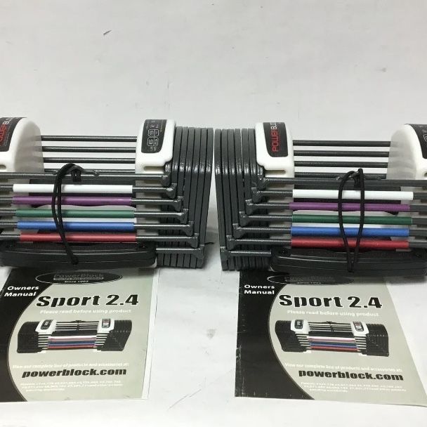 PowerBlock Sport 24 Adjustable Dumbbell, 24 lbs (Pack of 2)