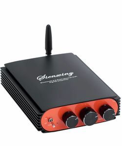 600W 2 Channel Bluetooth 5.3 Amplifier, TPA3255 HiFi Stereo Audio Amp with Subwoofer Output, USB/AUX Input, with Bass Treble Control for Passive Speak