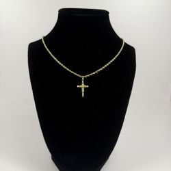 10k Rope Chain And Pendant