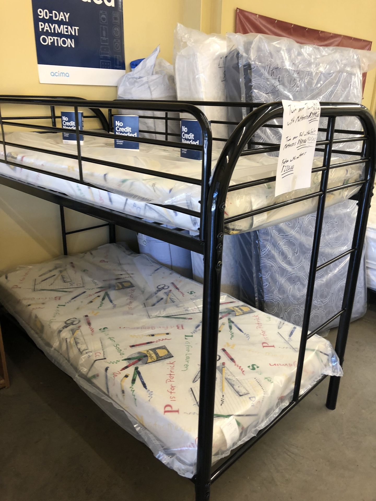 Bunk Bed with Mattresses