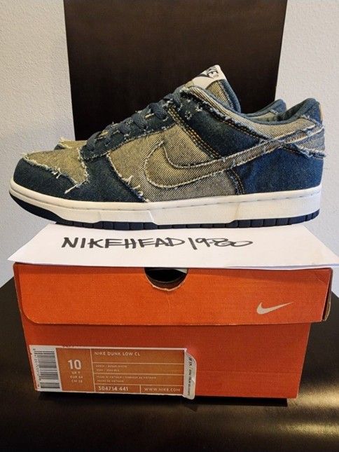 
2006 SIZE 10 NIKE SB DUNK LOW CL DENIM JORDAN KOBE LEBRON AIR MAX ZOOM