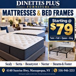 🛏️ Mattresses & bed frames starting @ $79!