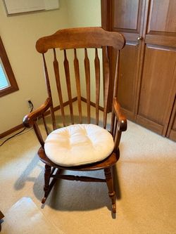 Wooden Rocking Chair with Cushion