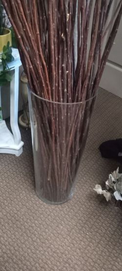 New 26 in big mouth cylinders vases 100 each or 150 for the set with or without sticks 100 each or 150 for the set thick glass serous inquiry only ple