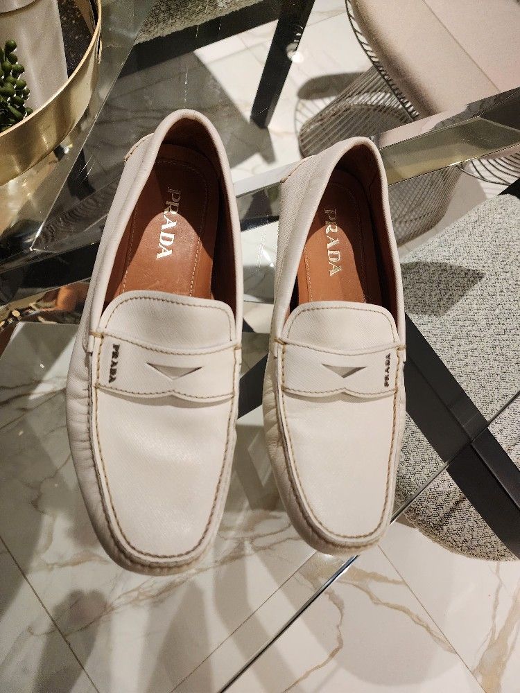 Prada Leather Penny loafers