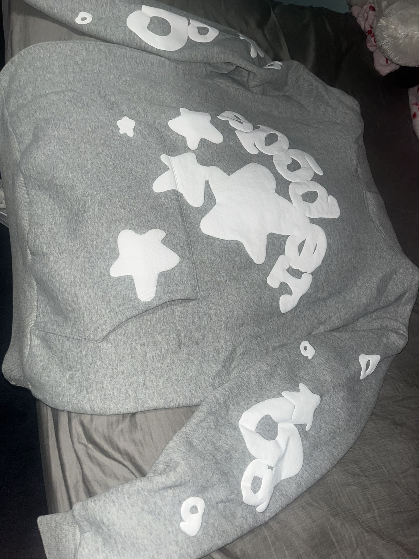 grey spider hoodie medium